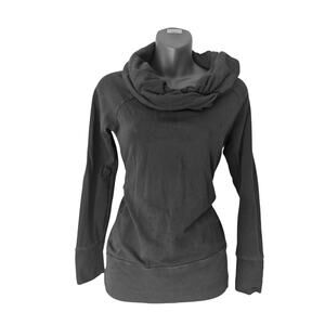 Patagonia cow neck pullover hoodie, cotton, black, size XS
